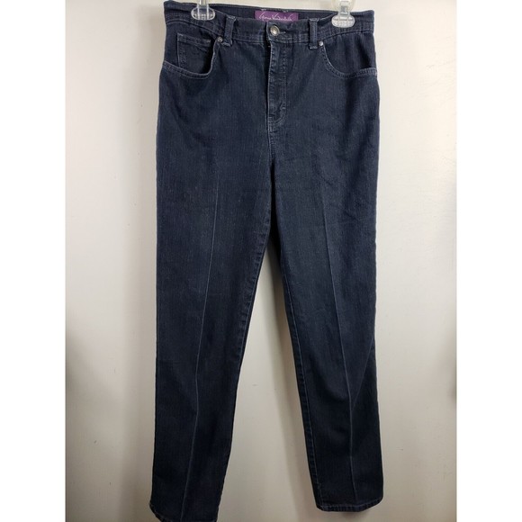 Gloria Vanderbilt Jeans Women's Size 12 Dark Blue Wash tapered Leg - Picture 1 of 7